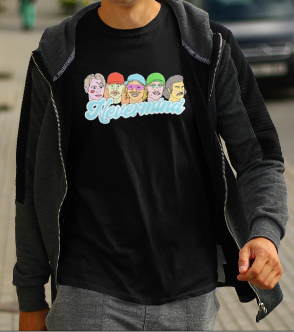 Nevermind Between You And Me Illustrated Faces T-Shirt