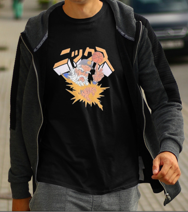 Big Knick Energy Anime Knicks Wizard Basketball Wizardry In Japanese T-Shirt