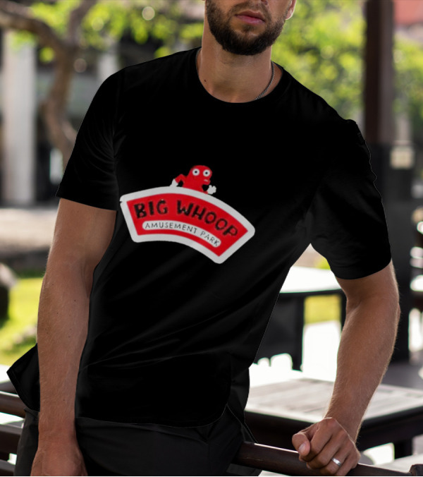Big Whoop Amusement Park Red Mascot T-Shirt