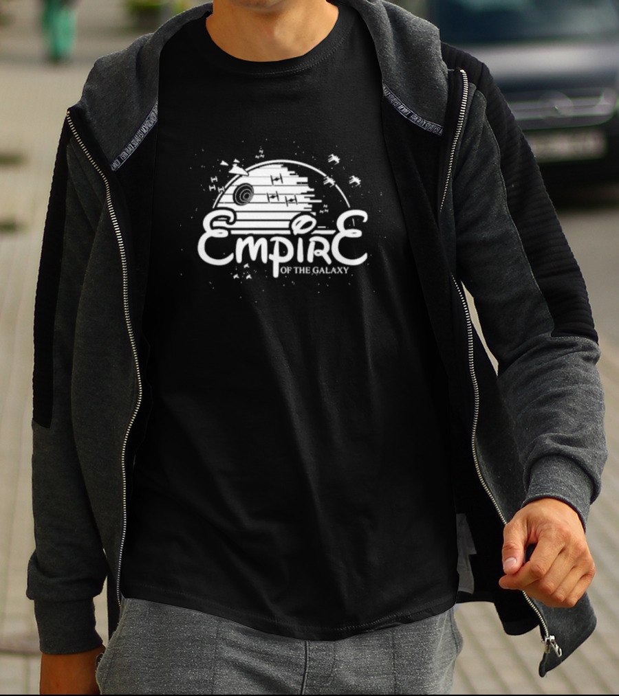 Empire Of The Galaxy Death Star And Tie Fighters T-Shirt