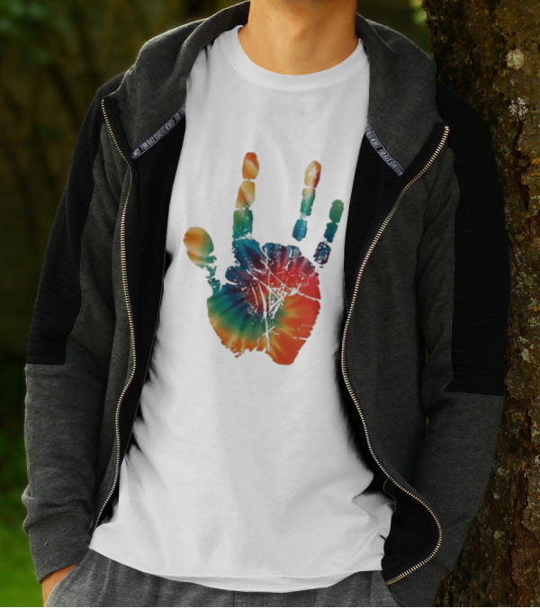 Happy Pride Month Tie-Dye Handprint T-Shirt
