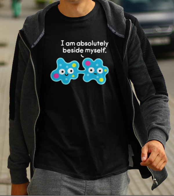 I Am Absolutely Beside Myself Cute Amusing Two Cells Bow Tie T-Shirt