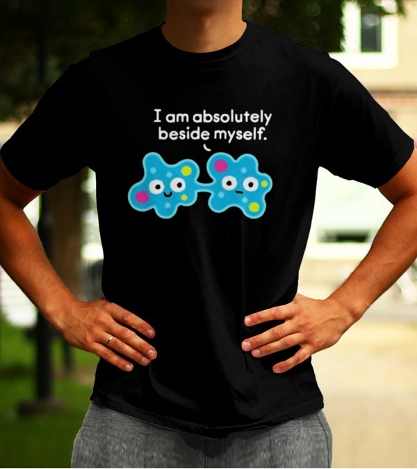 I Am Absolutely Beside Myself Cute Amusing Two Cells Bow Tie T-Shirt