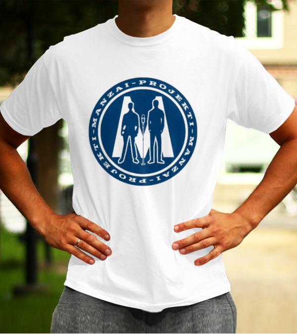 Manzai Projekti Circle Logo With Silhouetted Figures T-Shirt