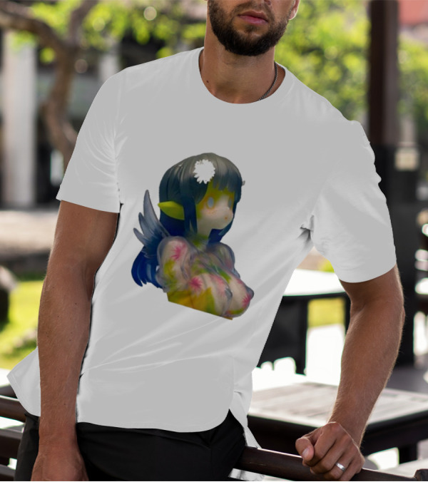 Kikillopieces Makino Fantasy Figurine With Elf Ears And Floral T-Shirt