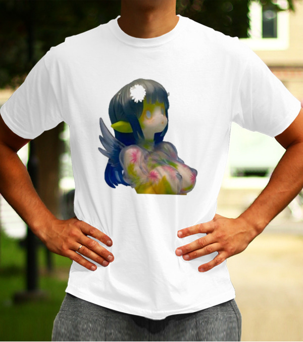 Kikillopieces Makino Fantasy Figurine With Elf Ears And Floral T-Shirt