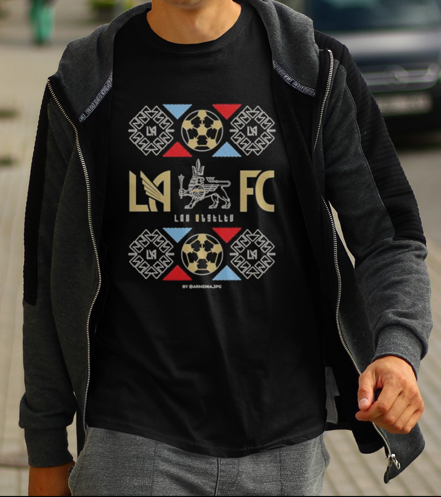 LAFC 500 Level Armenian Heritage Night LA Football Club Armenian Motifs T-Shirt