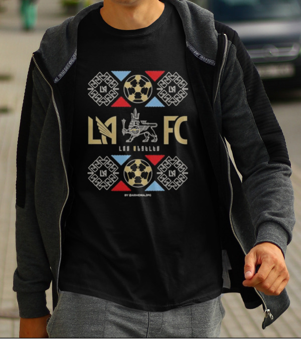 LAFC 500 Level Armenian Heritage Night LA Football Club Armenian Motifs T-Shirt