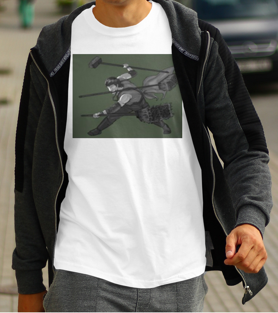 Three Broom Stance Cosplay Zoro T-Shirt