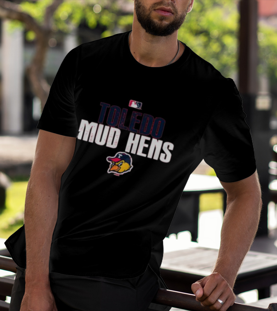 Toledo Mud Hens MLB Team Logo With Bird Mascot T-Shirt