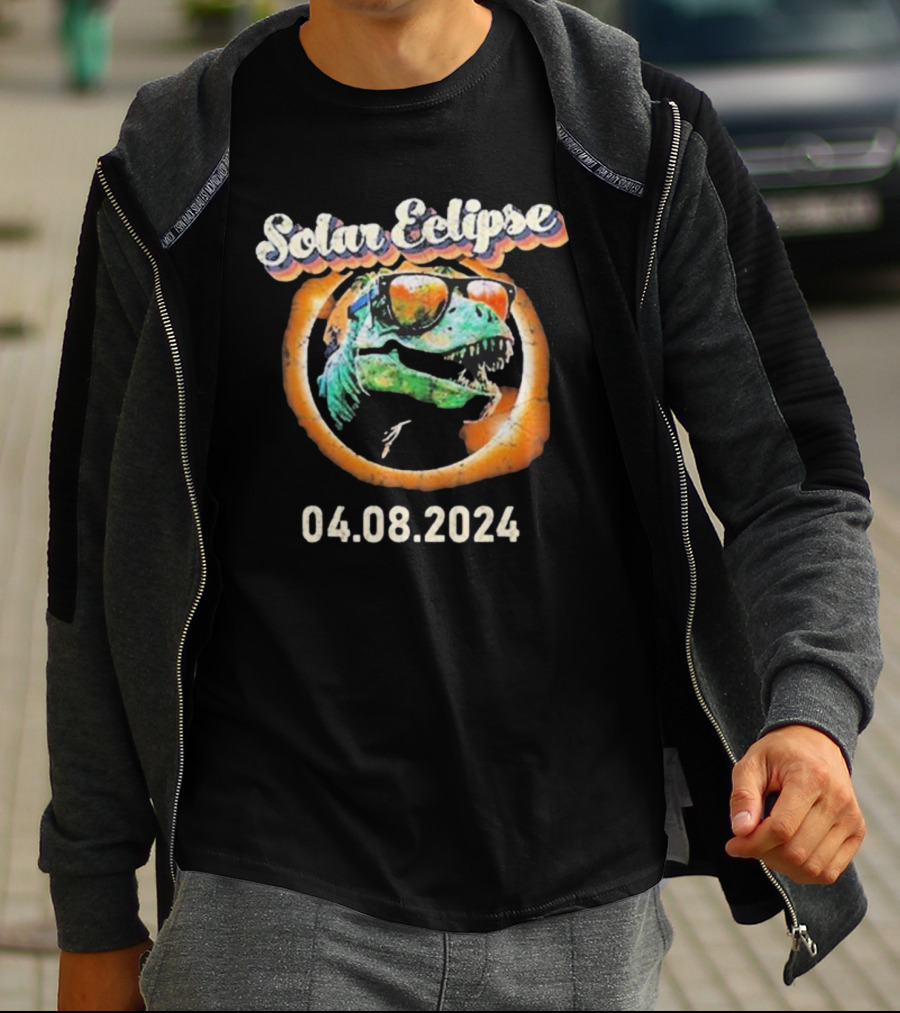 Solar Eclipse T-Rex April 8 T-Shirt