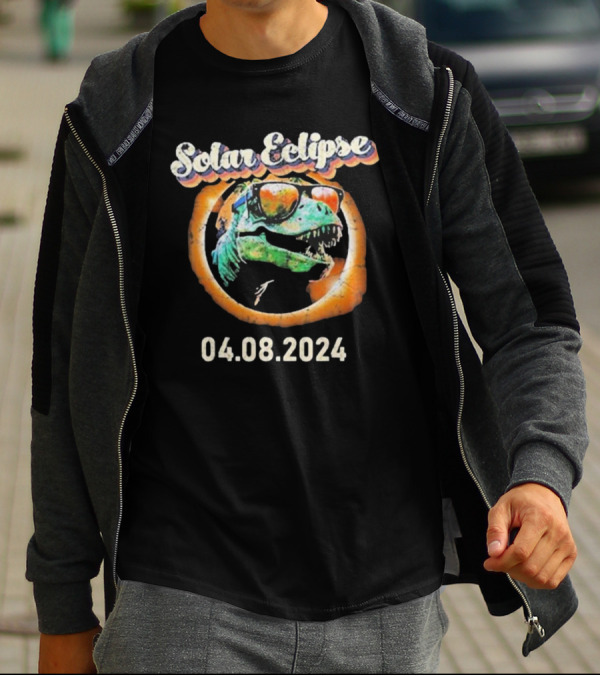 Solar Eclipse T-Rex April 8 T-Shirt