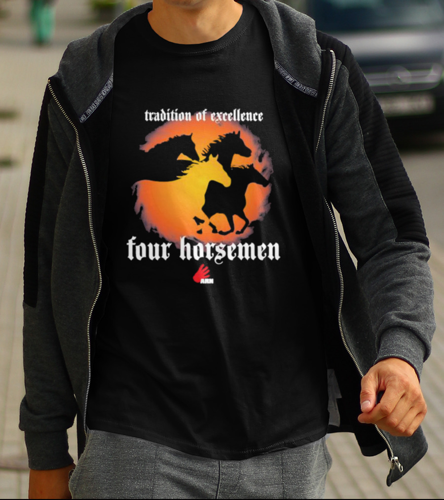Tradition Of Excellence Four Horsemen Silhouette Sunset Motif ARN T-Shirt