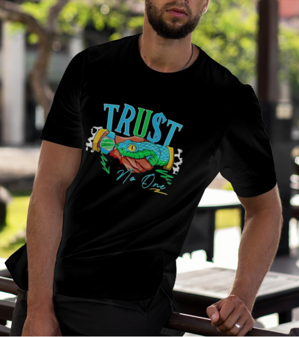 TRU$T No One Handshake Snake Graphics Chunky Dunky Matching T-Shirt