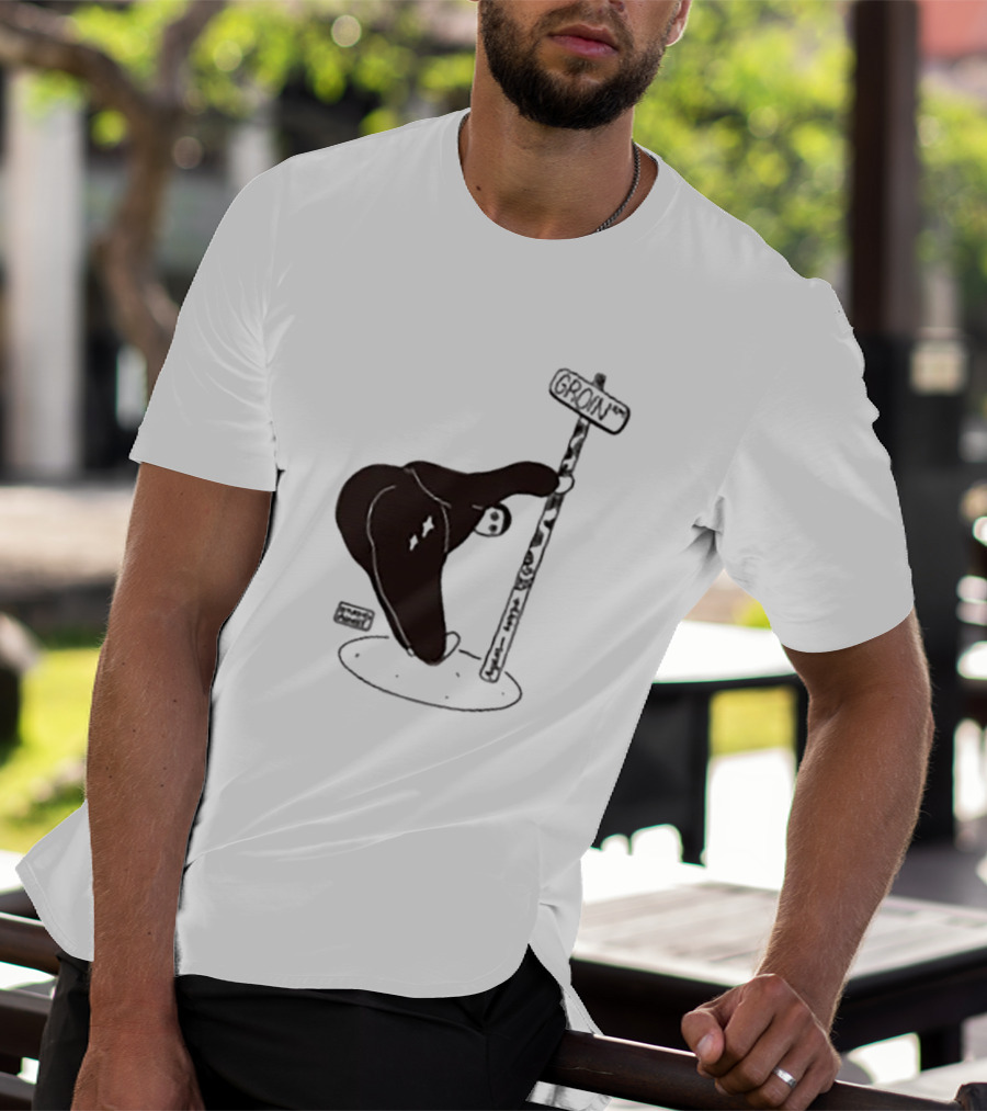 Groin Street Sign With Bandaged Steak Character By Rpwp T-Shirt