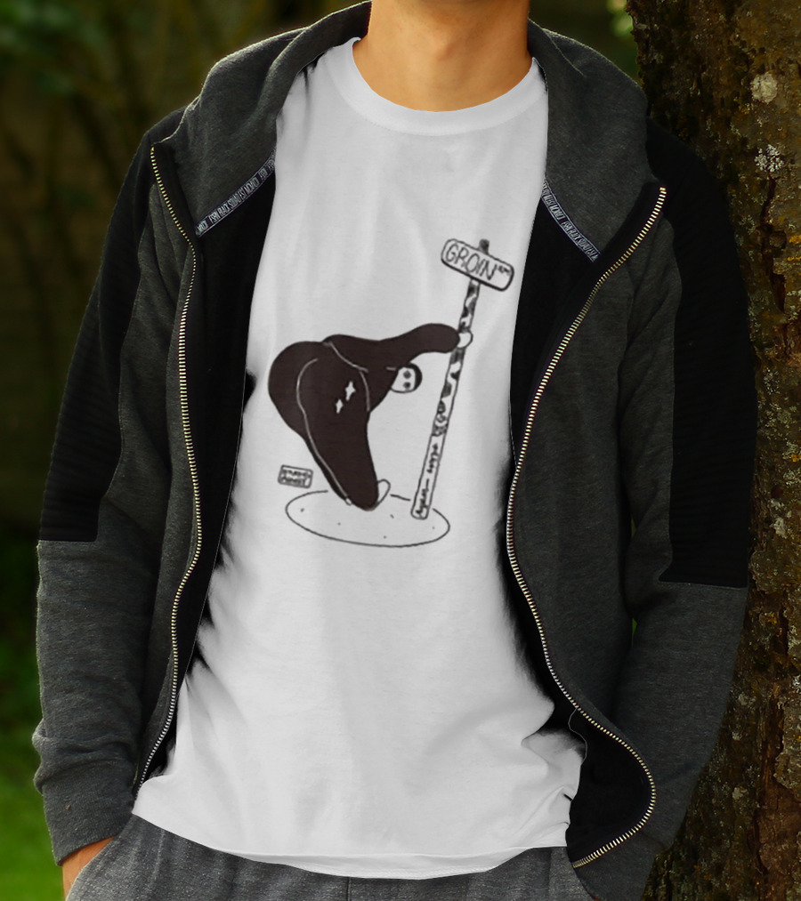 Groin Street Sign With Bandaged Steak Character By Rpwp T-Shirt