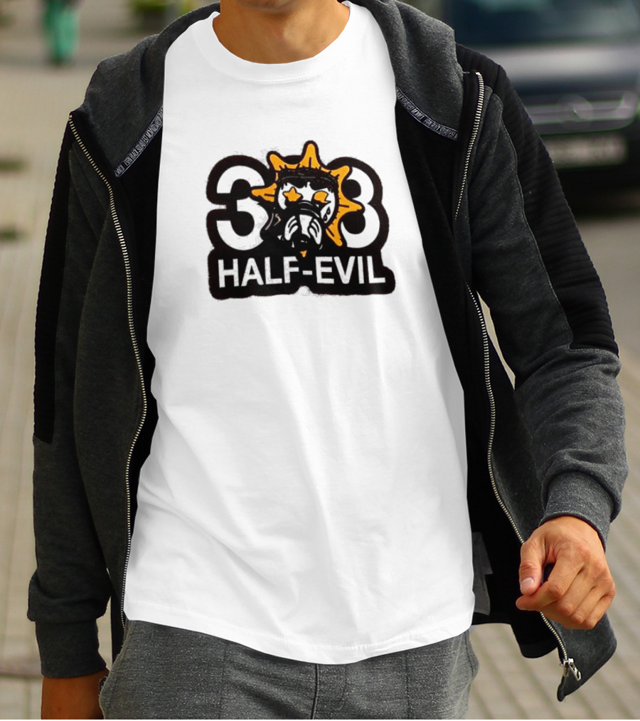 388 Half-Evil Sunburst Mask T-Shirt