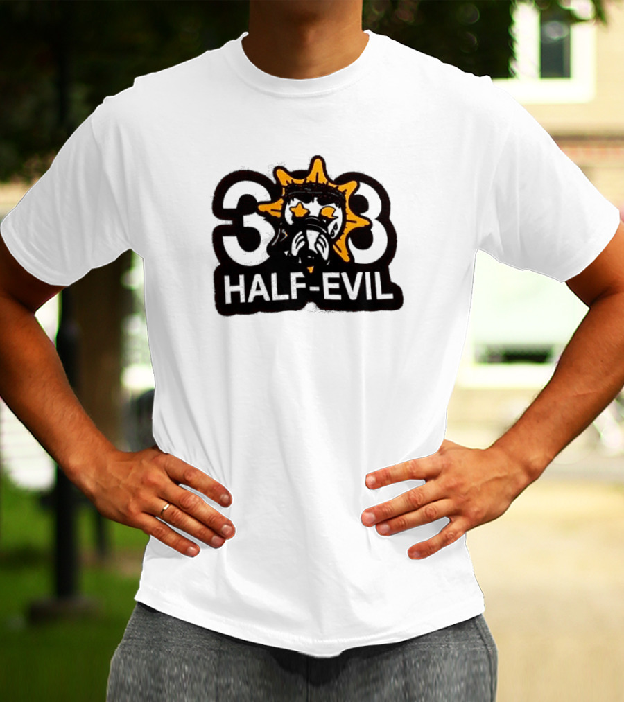 388 Half-Evil Sunburst Mask T-Shirt