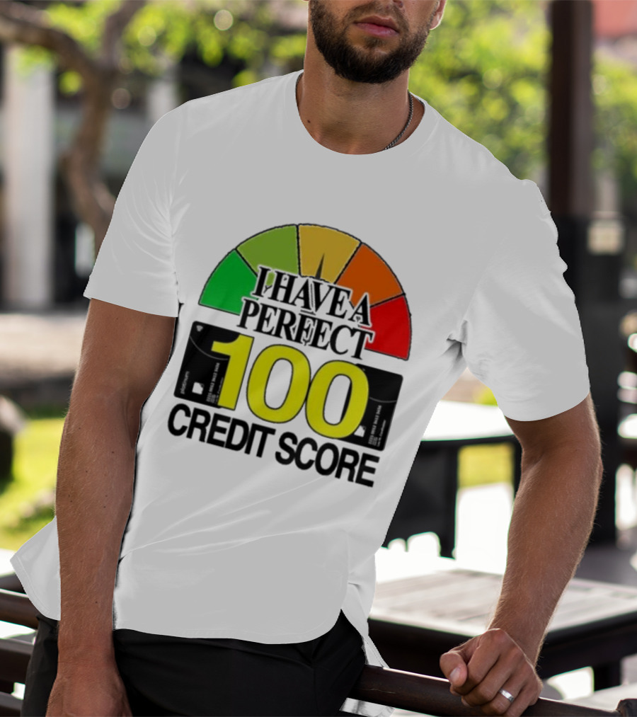 I Have A Perfect 100 Credit Score Gauge Graph T-Shirt
