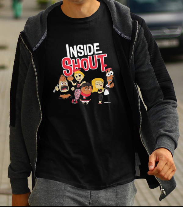Inside Shout Cartoon Characters Buffalo Bills Football T-Shirt