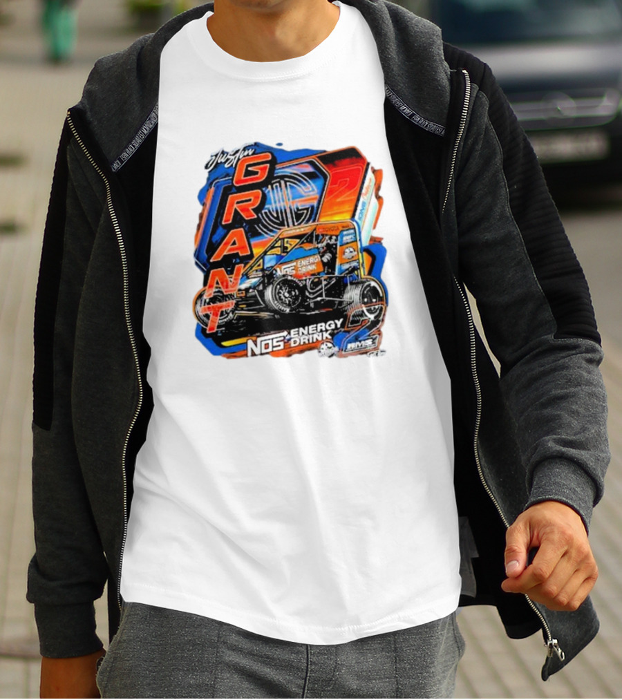 Justin Grant NOS Energy Drink Racing Car JMS T-Shirt