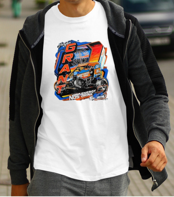 Justin Grant NOS Energy Drink Racing Car JMS T-Shirt
