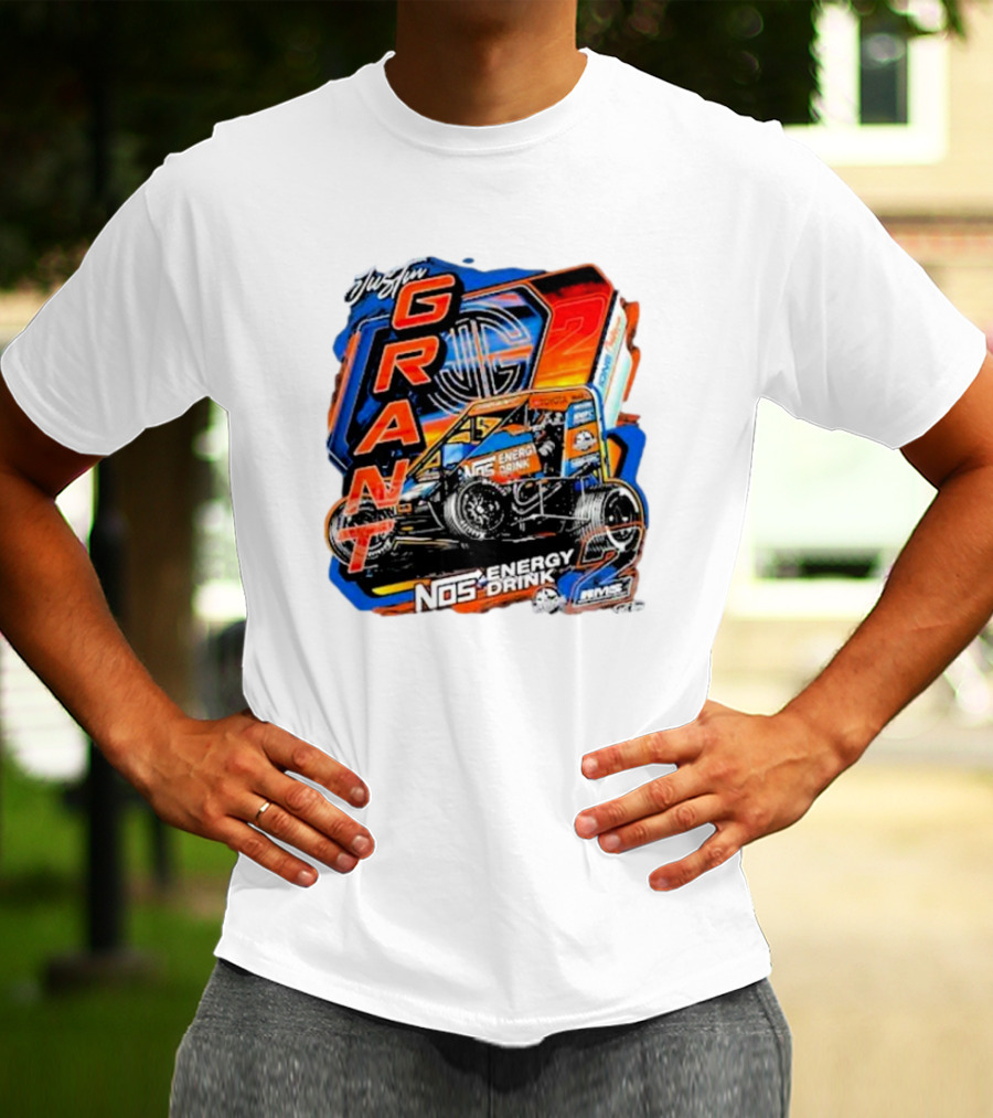 Justin Grant NOS Energy Drink Racing Car JMS T-Shirt