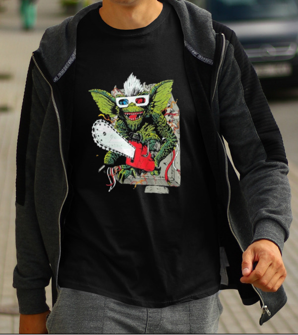 Kingston Falls Chainsaw Massacre Gremlins 3D Glasses T-Shirt