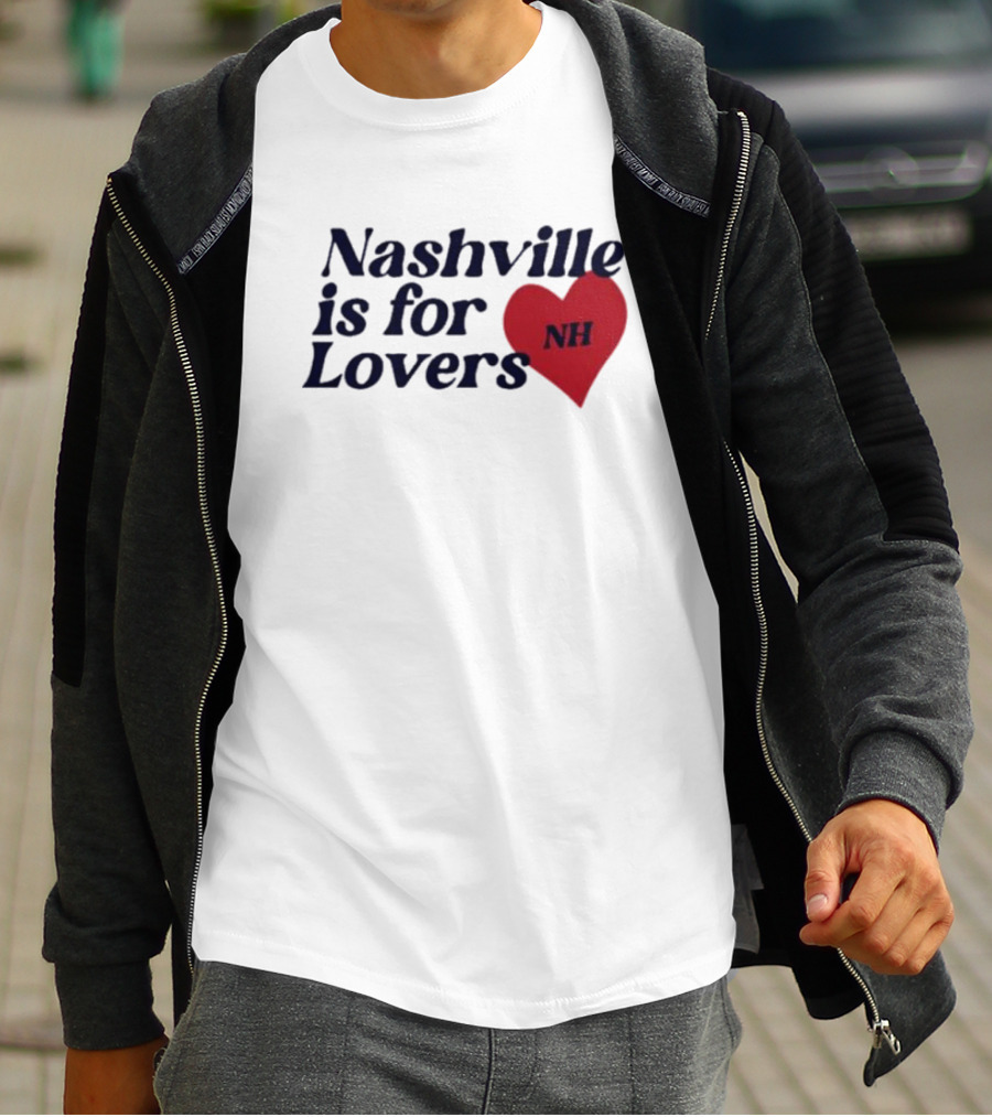 Nashville Is For Lovers NH Red Heart T-Shirt