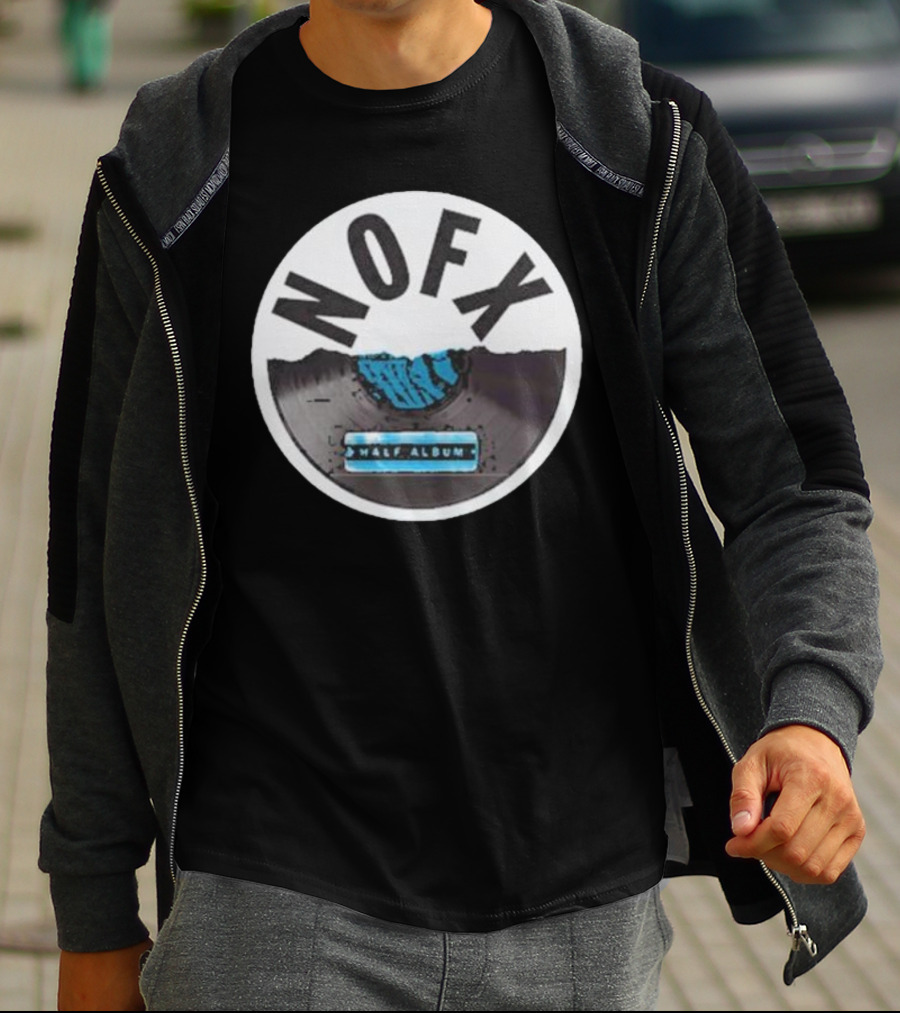 NOFX Half Album Vinyl Record T-Shirt