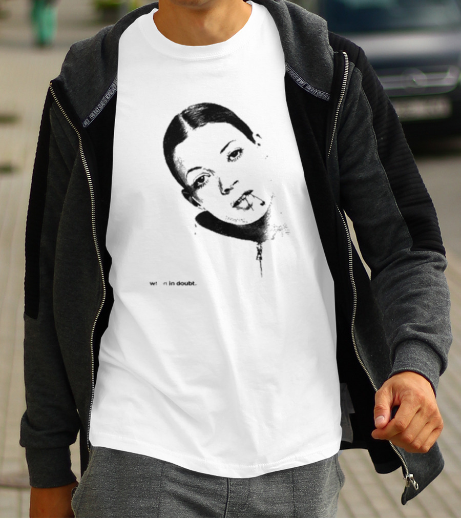 90s Kate Moss When In Doubt Portrait T-Shirt