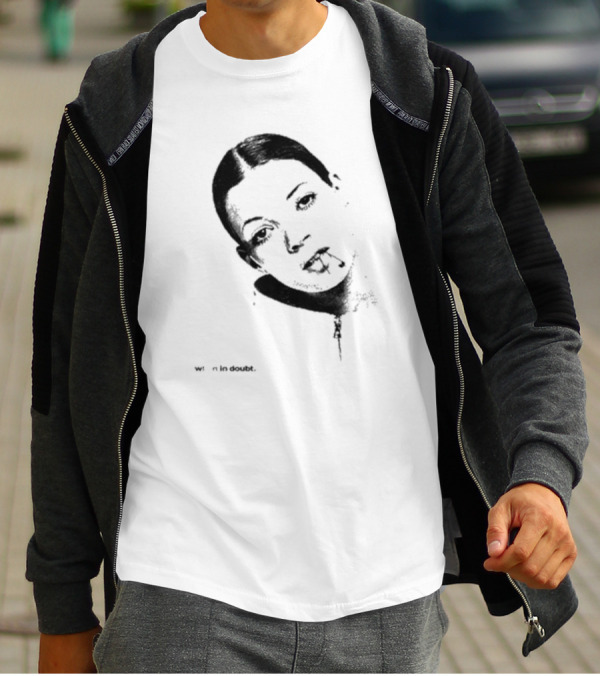90s Kate Moss When In Doubt Portrait T-Shirt