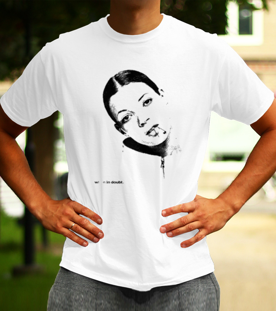 90s Kate Moss When In Doubt Portrait T-Shirt
