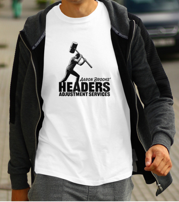 Aaron Brooks’ Headers Adjustment Services Hammer Iconic Sledgehammer Worker T-Shirt