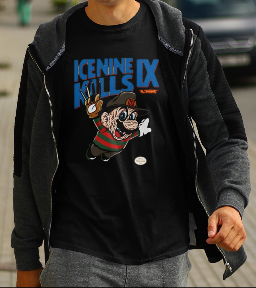 Ice Nine Kills IX The American Nightmare Freddy Krueger Mario Horror Mashup T-Shirt