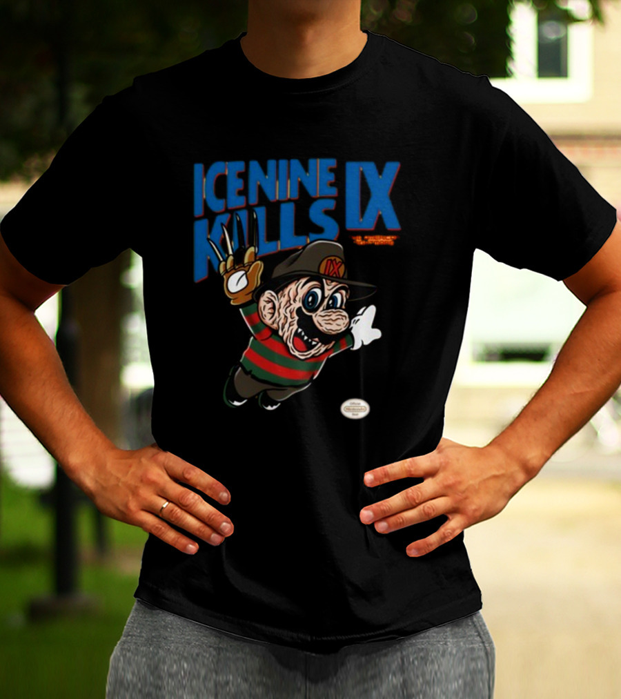 Ice Nine Kills IX The American Nightmare Freddy Krueger Mario Horror Mashup T-Shirt