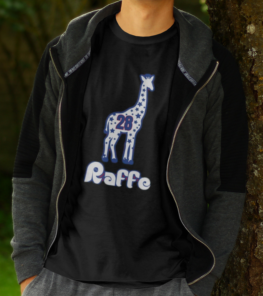 Phillygoat Raffe 28 Star-Patterned Giraffe Jersey T-Shirt