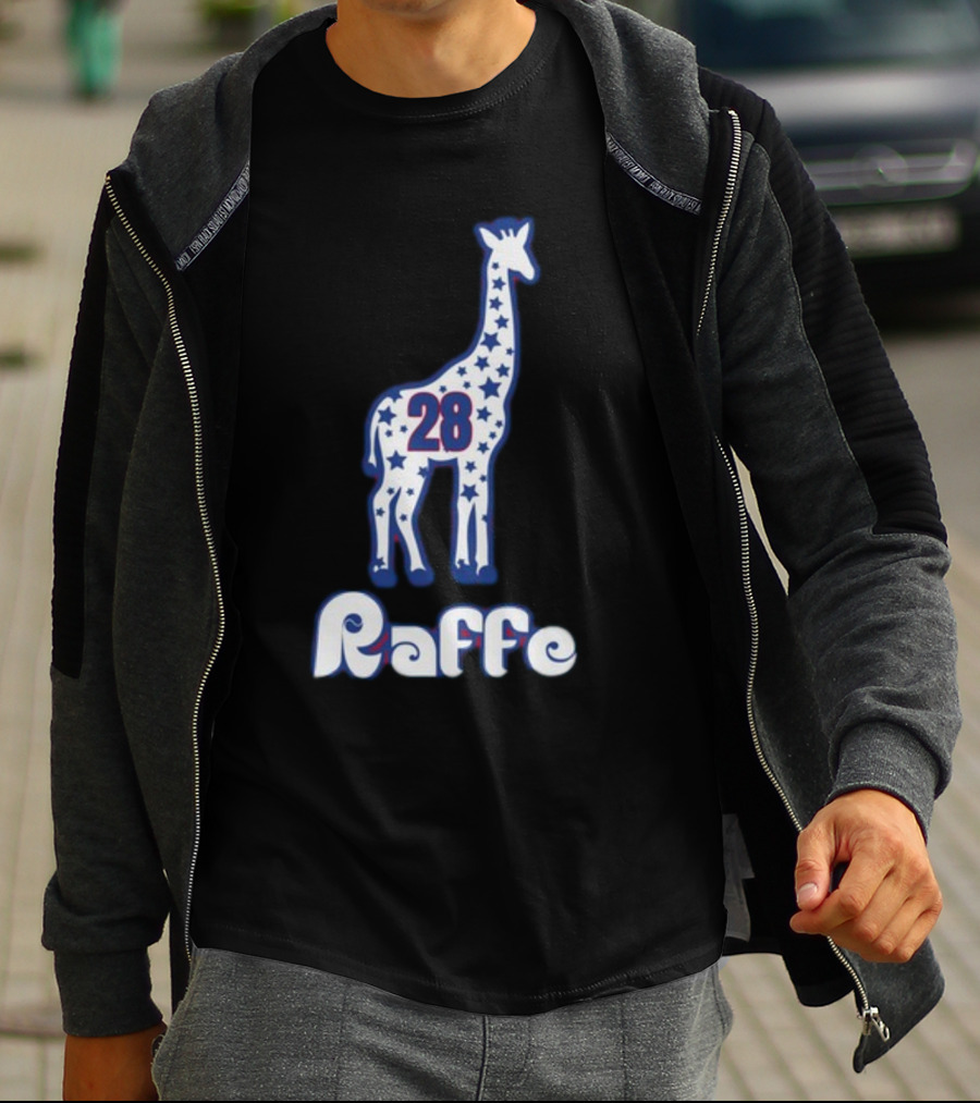 Phillygoat Raffe 28 Star-Patterned Giraffe Jersey T-Shirt
