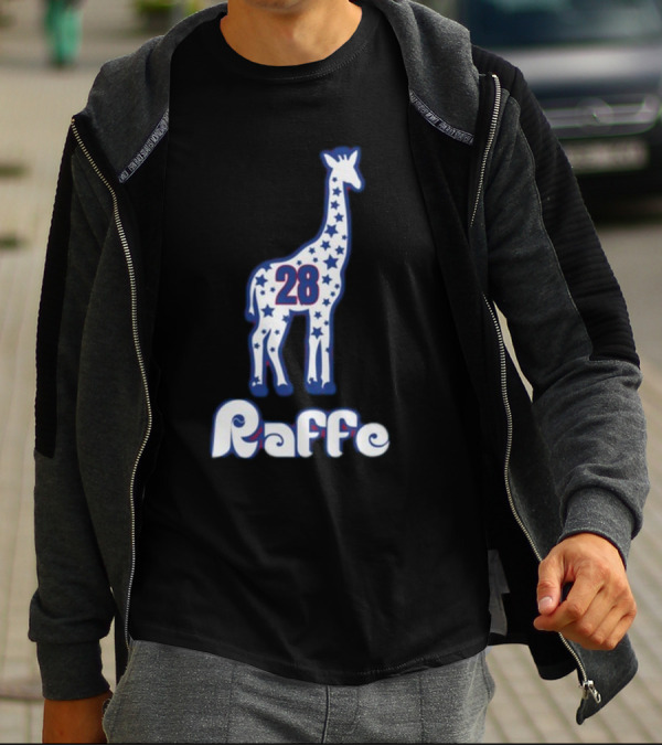 Phillygoat Raffe 28 Star-Patterned Giraffe Jersey T-Shirt