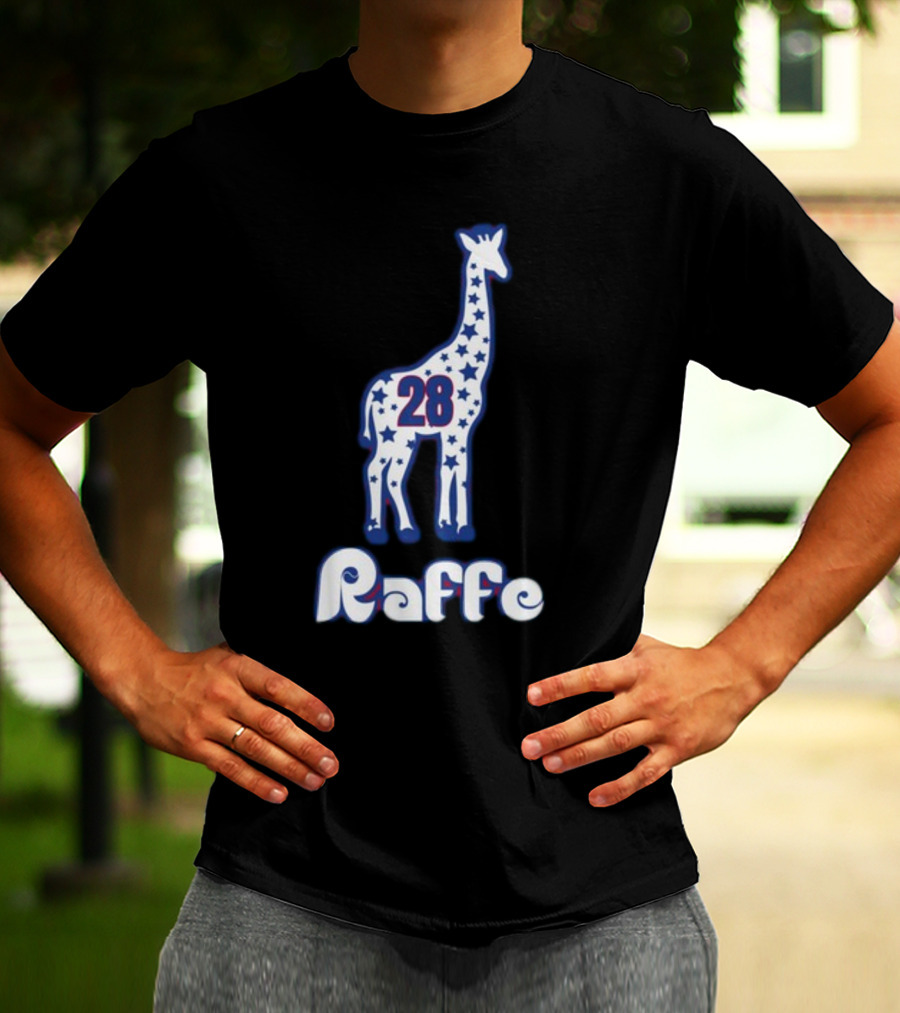 Phillygoat Raffe 28 Star-Patterned Giraffe Jersey T-Shirt