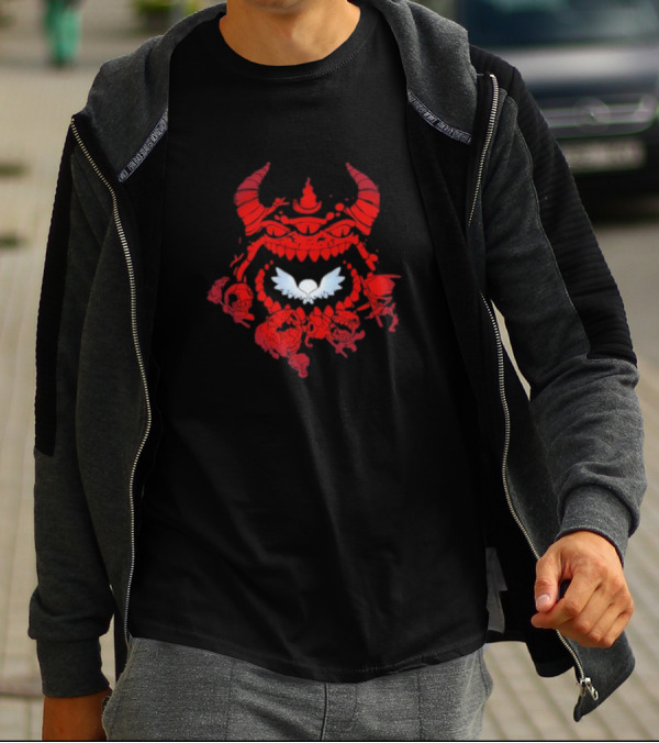 The Binding Of Isaac The Beast Red Demon Wings T-Shirt