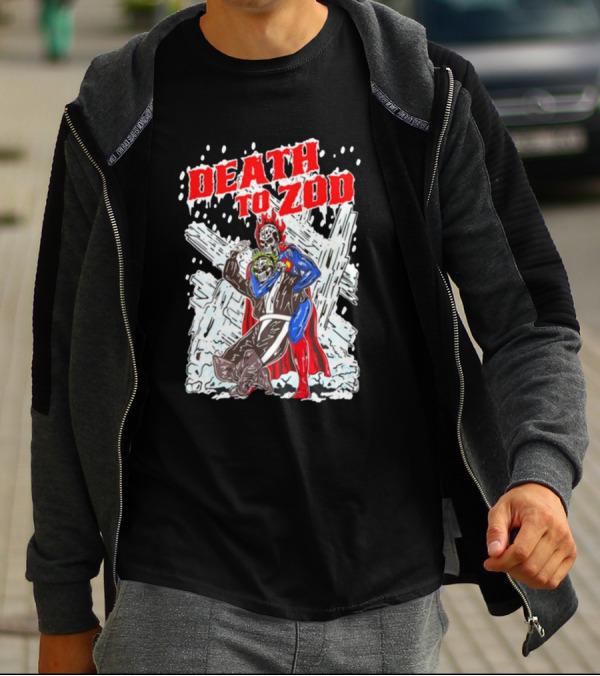 Death To Zod Battle Against Villain In Ice Fortress T-Shirt