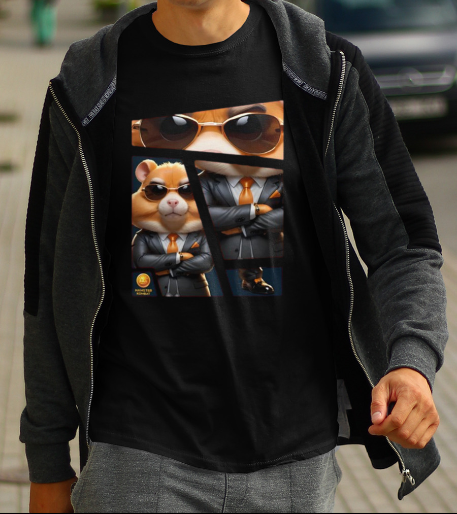 Hamster Combat Grandmaster Suit Sunglasses T-Shirt