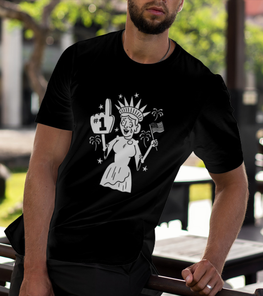 Lady Liberty Patriotic Joy Number One American T-Shirt