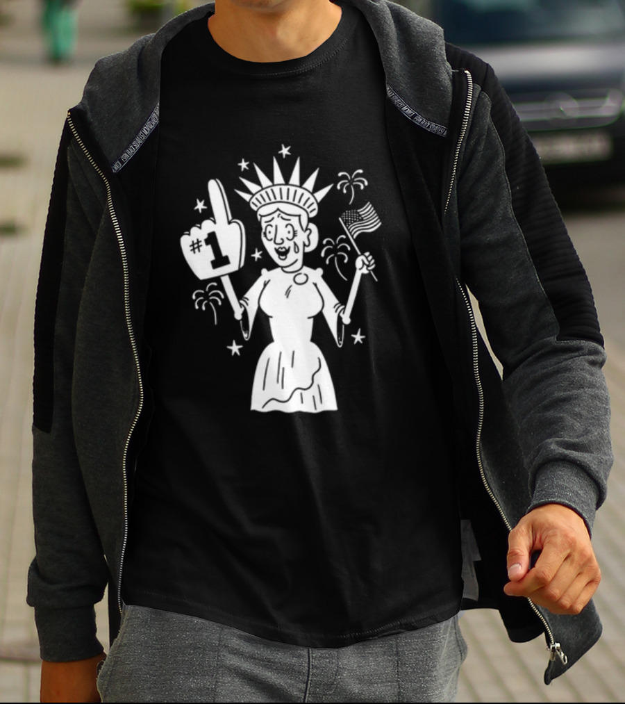 Lady Liberty Patriotic Joy Number One American T-Shirt