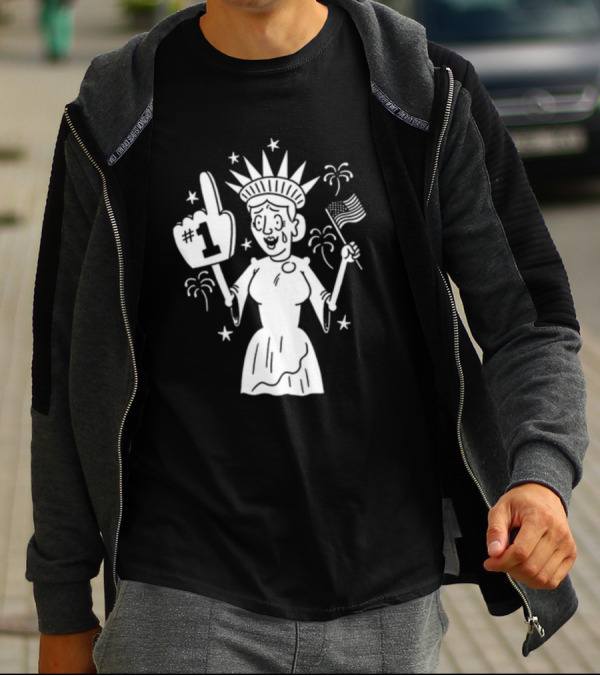 Lady Liberty Patriotic Joy Number One American T-Shirt