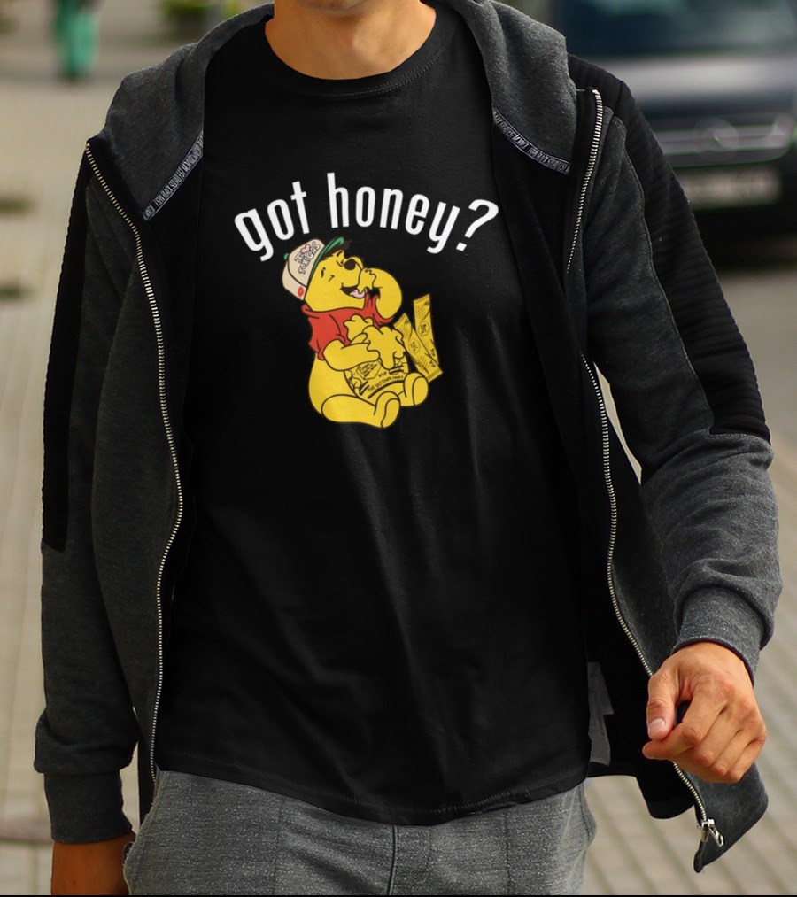 Got Honey Honey Mustard Parody With Bear And Three Strips T-Shirt