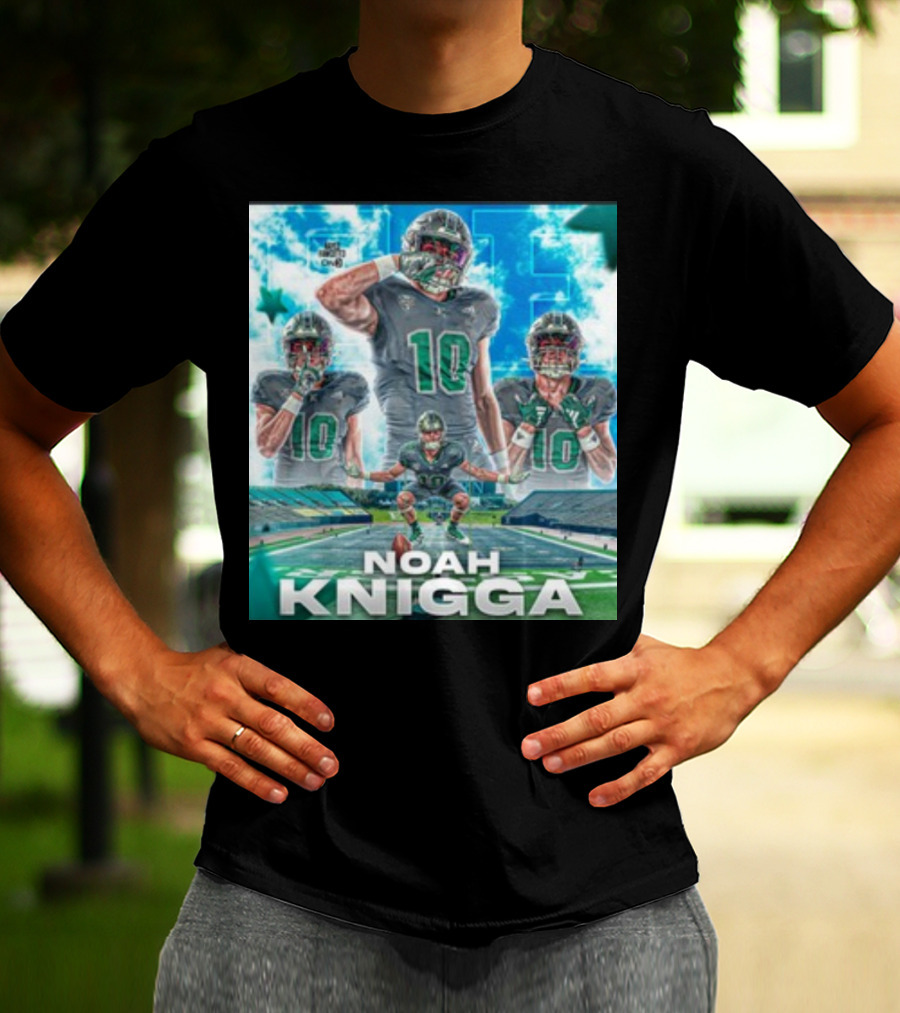 NOAH KNIGGA 10 Football Player On Field Performance Highlights T-Shirt