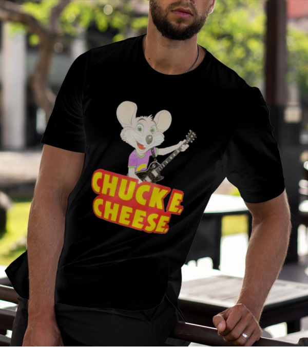Chuck E Cheese Logo Rat With Guitar T-Shirt