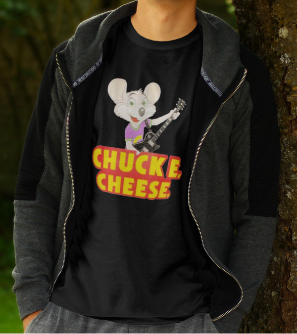 Chuck E Cheese Logo Rat With Guitar T-Shirt